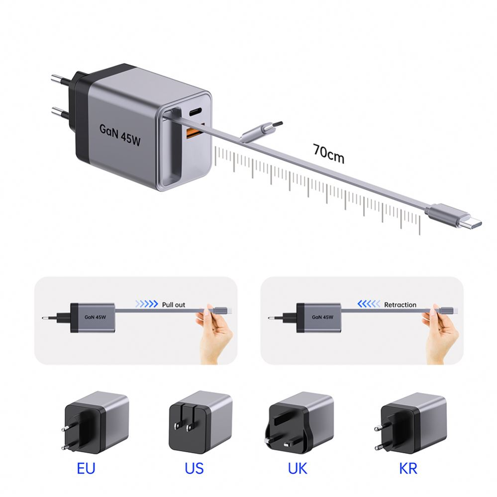Hızlı şarjın yeni favorisi: geri çekilebilir hızlı şarj