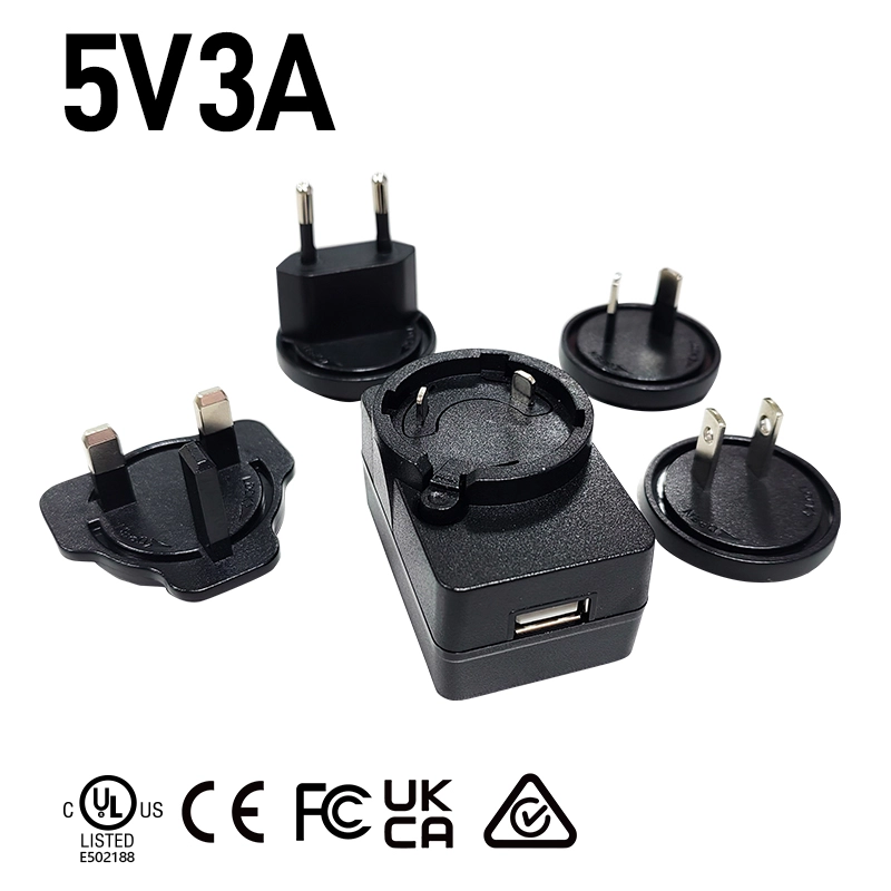 5V 3A Değiştirilebilir Fişli USB Şarj Cihazı