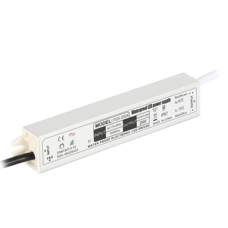 IP67 Su Geçirmez LED Sürücü Alüminyum Anahtarlama Güç Kaynağı