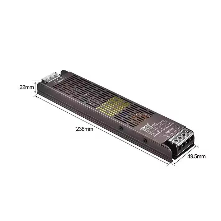 Ultra İnce veya İnce 100W 12V/24V Tek Çıkışlı Anahtarlama Güç Kaynağı